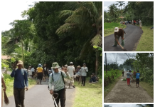 Gotong Royong Warga Desa Selasari Bersihkan Jalan Desa
